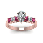 Load image into Gallery viewer, rose-gold-pear-white-diamond-engagement-wedding-ring-with-dark-pink-sapphire-in-prong-set-FDENS1027PERGSADRPIANGLE5-NL-RG_d72ae772-3e64-47c2-a1a1-ae8c37ddb238

