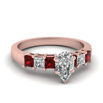 Load image into Gallery viewer, rose-gold-pear-white-diamond-engagement-wedding-ring-with-red-ruby-in-prong-set-FDENS1027PERGRUDR-NL-RG_643bb7bc-68f0-43bc-937b-57c157b7ee74
