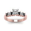 Load image into Gallery viewer, rose-gold-princess-white-diamond-engagement-wedding-ring-with-black-diamond-in-prong-set-FDENS1027PRRGBLACKANGLE5-NL-RG