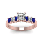 Load image into Gallery viewer, rose-gold-princess-white-diamond-engagement-wedding-ring-with-blue-sapphire-in-prong-set-FDENS1027PRRGSABLANGLE5-NL-RG_815e6328-8786-4a8a-ba3a-33f4f5ccf11e
