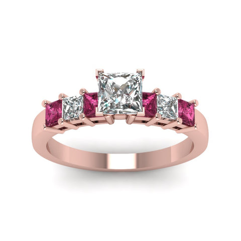 rose-gold-princess-white-diamond-engagement-wedding-ring-with-dark-pink-sapphire-in-prong-set-FDENS1027PRRGSADRPIANGLE5-NL-RG
