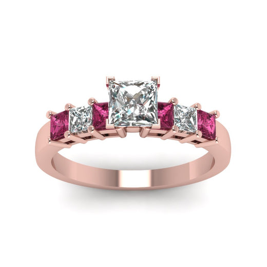 rose-gold-princess-white-diamond-engagement-wedding-ring-with-dark-pink-sapphire-in-prong-set-FDENS1027PRRGSADRPIANGLE5-NL-RG
