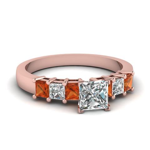 rose-gold-princess-white-diamond-engagement-wedding-ring-with-orange-sapphire-in-prong-set-FDENS1027PRRGSAOR-NL-RG