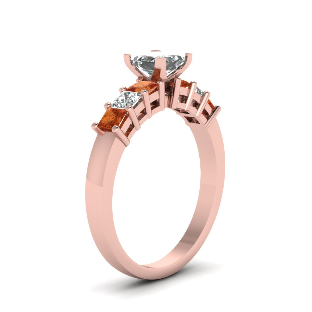 rose-gold-princess-white-diamond-engagement-wedding-ring-with-orange-sapphire-in-prong-set-FDENS1027PRRGSAORANGLE2-NL-RG