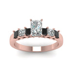 Load image into Gallery viewer, rose-gold-radiant-white-diamond-engagement-wedding-ring-with-black-diamond-in-prong-set-FDENS1027RARGBLACKANGLE5-NL-RG_37113a48-e9b4-4731-93d8-0a0f39eeab2f
