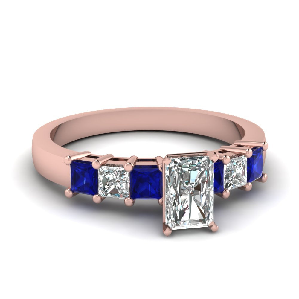 rose-gold-radiant-white-diamond-engagement-wedding-ring-with-blue-sapphire-in-prong-set-FDENS1027RARGSABL-NL-RG