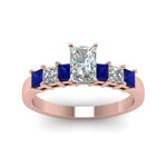 Load image into Gallery viewer, rose-gold-radiant-white-diamond-engagement-wedding-ring-with-blue-sapphire-in-prong-set-FDENS1027RARGSABLANGLE5-NL-RG
