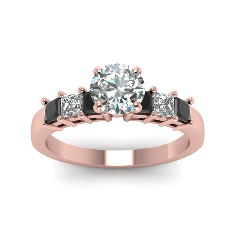 rose-gold-round-white-diamond-engagement-wedding-ring-with-black-diamond-in-prong-set-FDENS1027RORGBLACKANGLE5-NL-RG