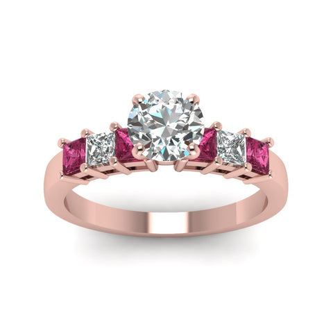 rose-gold-round-white-diamond-engagement-wedding-ring-with-dark-pink-sapphire-in-prong-set-FDENS1027RORGSADRPIANGLE5-NL-RG
