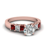Load image into Gallery viewer, rose-gold-round-white-diamond-engagement-wedding-ring-with-red-ruby-in-prong-set-FDENS1027RORGRUDR-NL-RG_c6dc0c6b-e812-4d9e-a861-f4b066f6a1de
