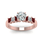 Load image into Gallery viewer, rose-gold-round-white-diamond-engagement-wedding-ring-with-red-ruby-in-prong-set-FDENS1027RORGRUDRANGLE5-NL-RG_03ea9be0-4c6d-4718-8b38-1d78a9bc7389
