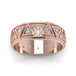 Load image into Gallery viewer, rose-gold-round-white-diamond-mens-wedding-band-in-bezel-set-FDDB1085B-NL-RG

