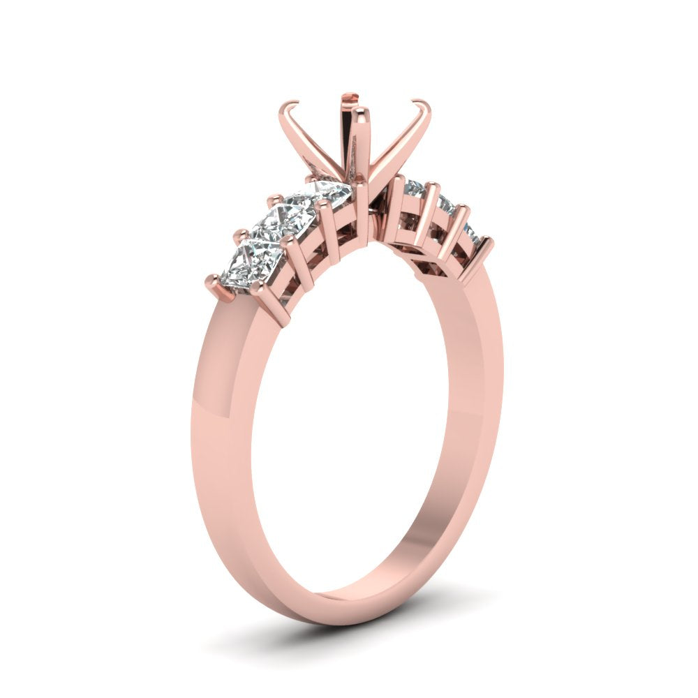 7 Stone Classic Semi Mount Engagement Ring