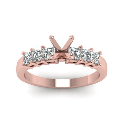 Semi Mount Engagement Ring with Accent Diamonds