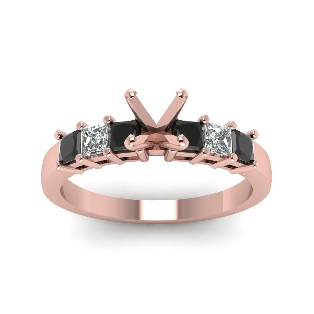 7 Stone Classic Semi Mount Engagement Ring