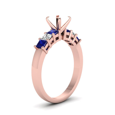 7 Stone Classic Semi Mount Engagement Ring