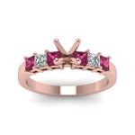 Load image into Gallery viewer, 7 Stone Classic Semi Mount Engagement Ring
