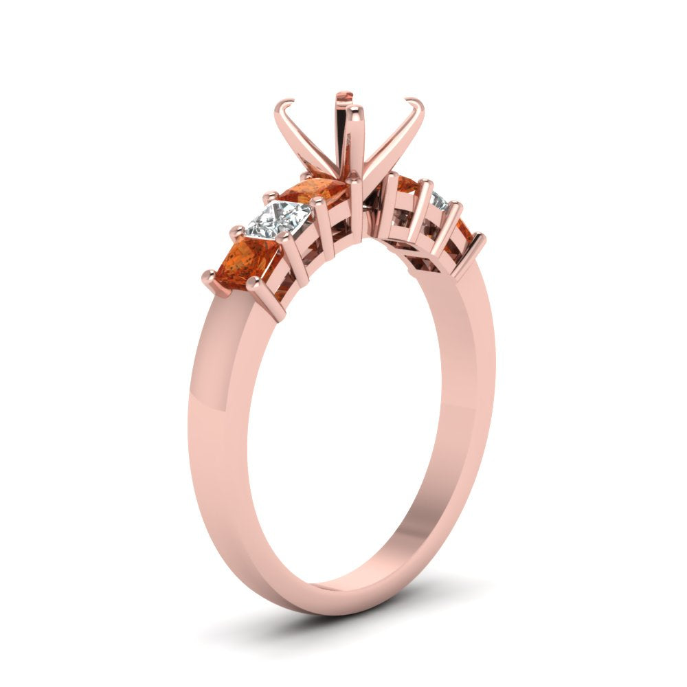 7 Stone Classic Semi Mount Engagement Ring