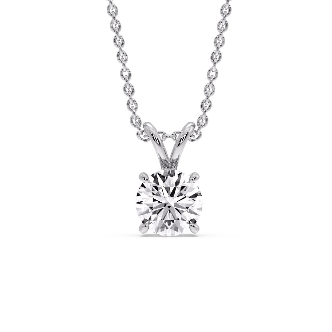 Round 4 Prong Solitaire Pendant
