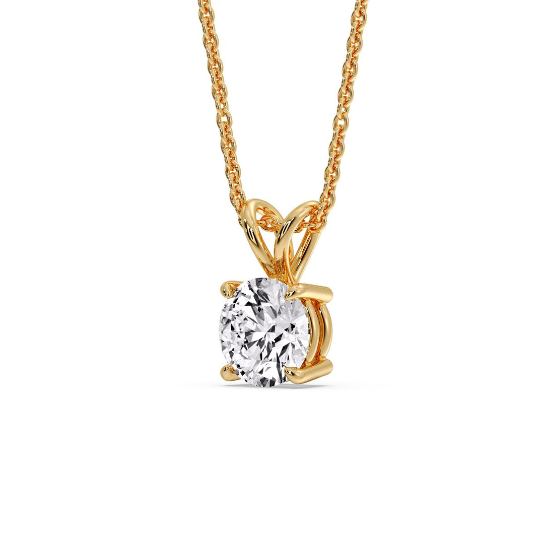 Round 4 Prong Solitaire Pendant