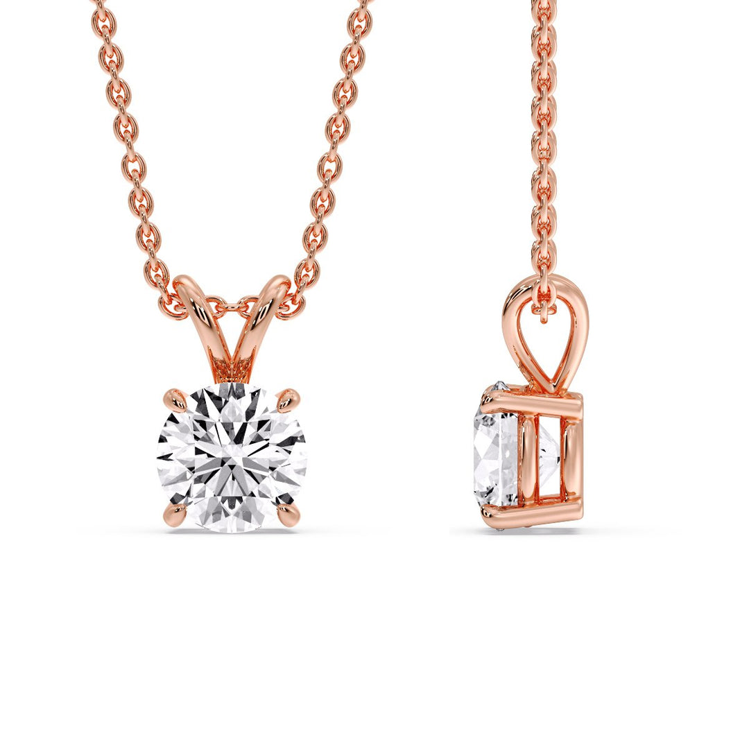 Round 4 Prong Solitaire Pendant