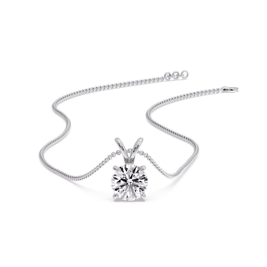 Round 4 Prong Solitaire Pendant