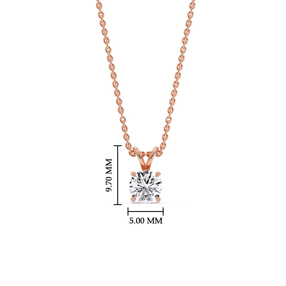 Round 4 Prong Solitaire Pendant