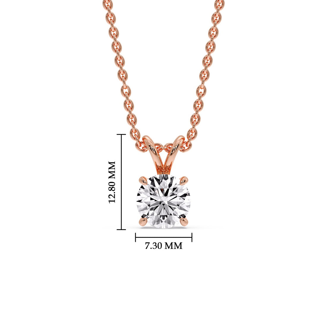 Round 4 Prong Solitaire Pendant