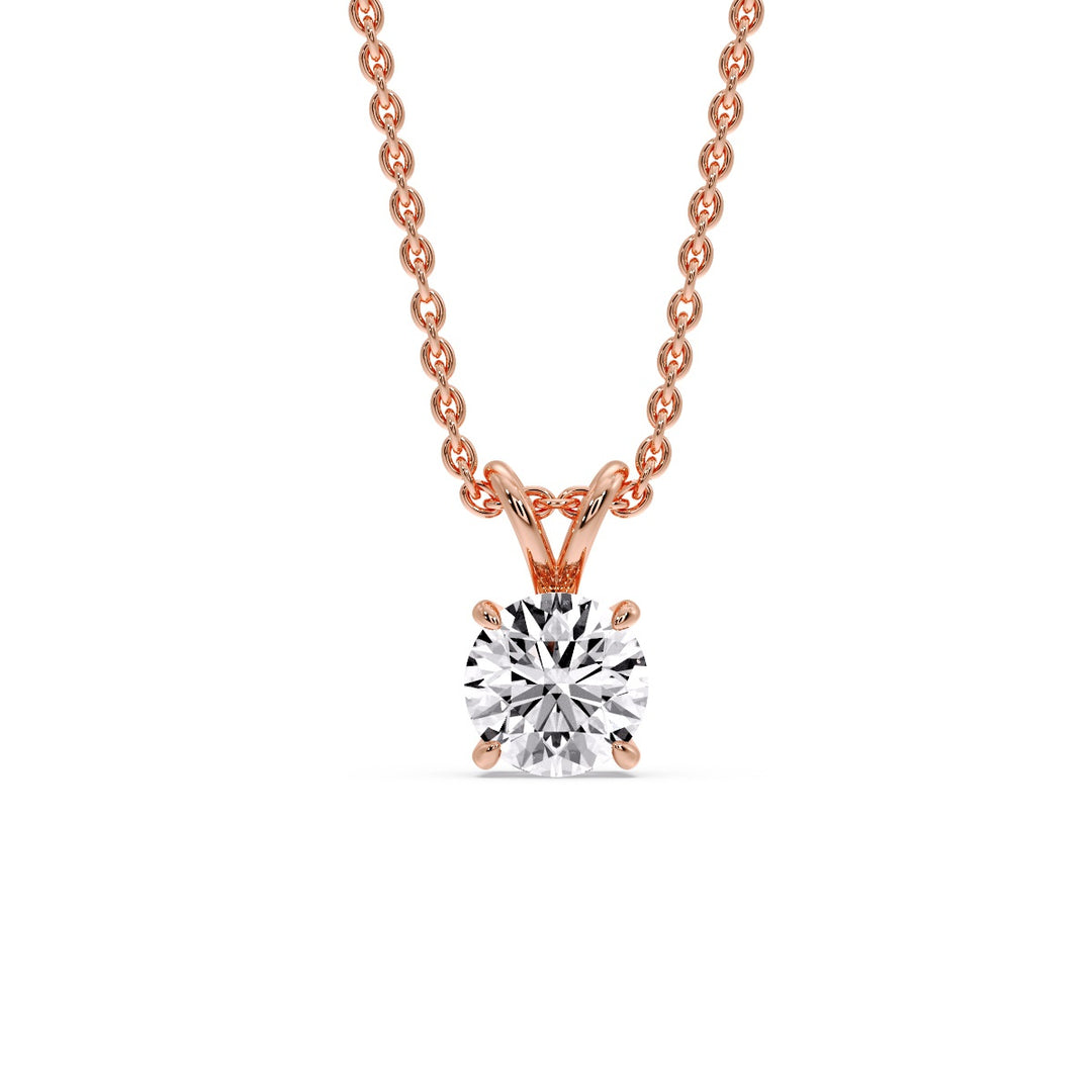 Round 4 Prong Solitaire Pendant