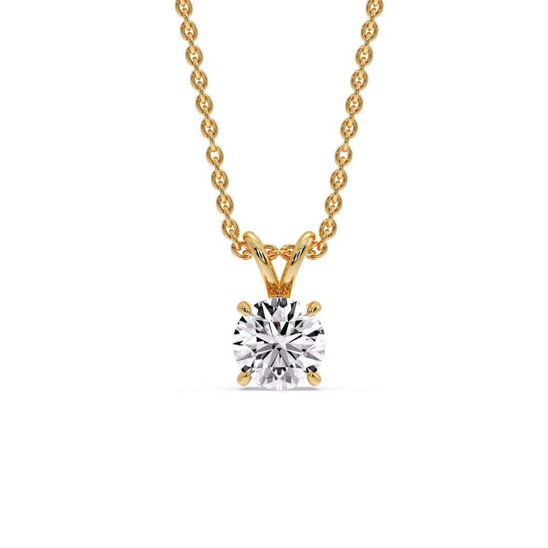 Round 4 Prong Solitaire Pendant
