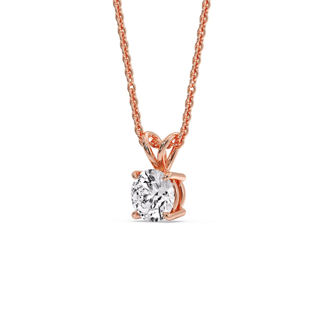 Round 4 Prong Solitaire Pendant