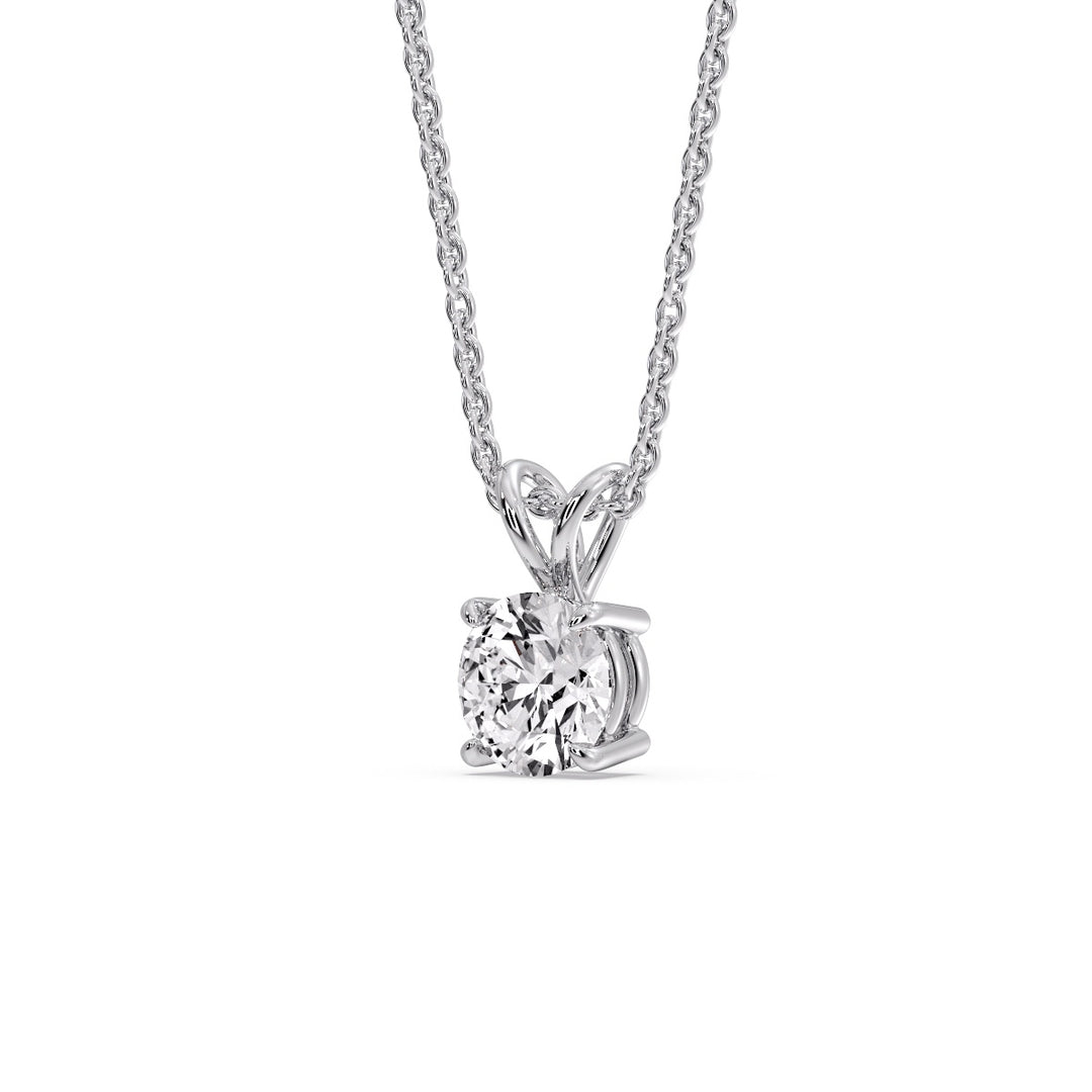 Round 4 Prong Solitaire Pendant