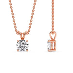 Load image into Gallery viewer, Round 4 Prong Solitaire Pendant
