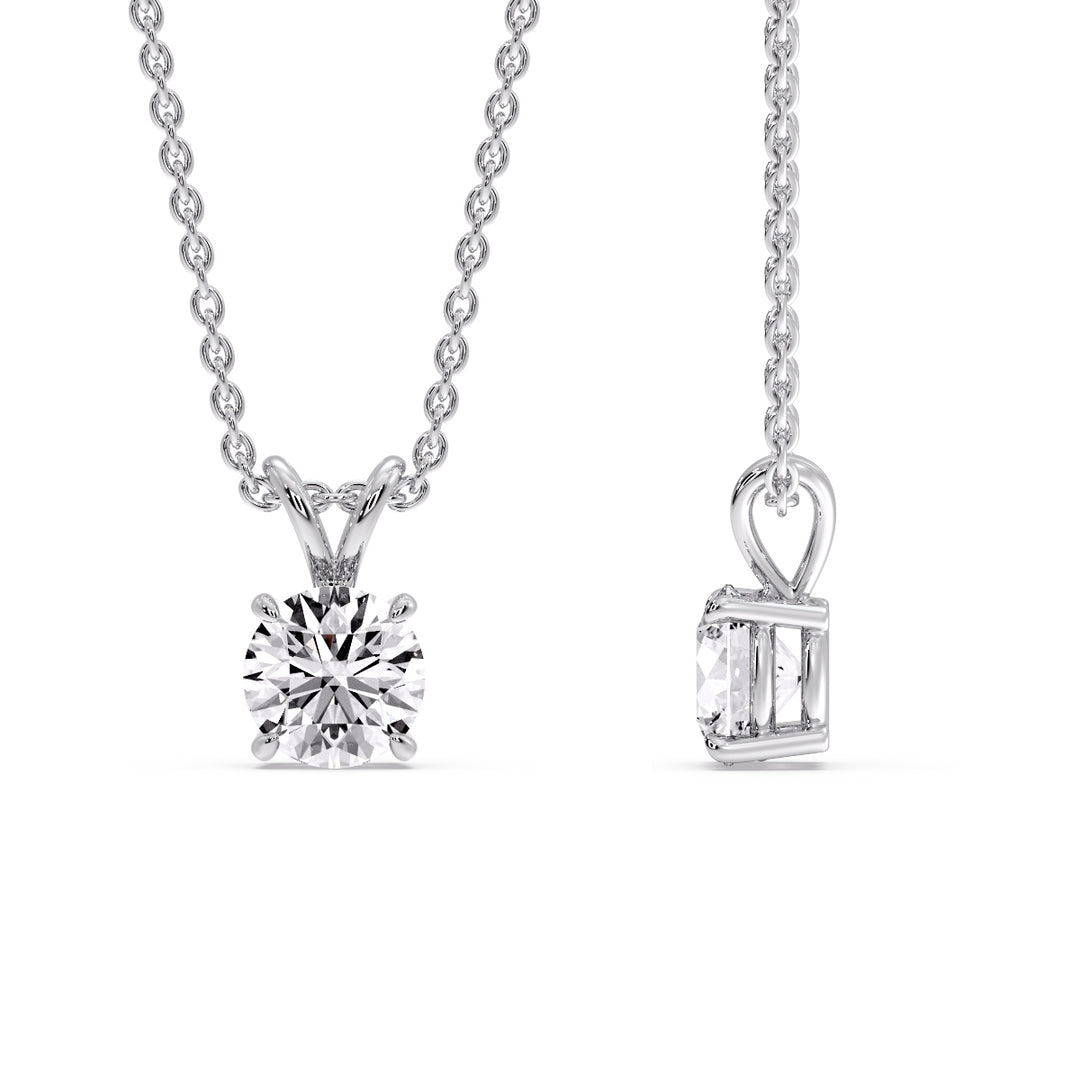 Round 4 Prong Solitaire Pendant