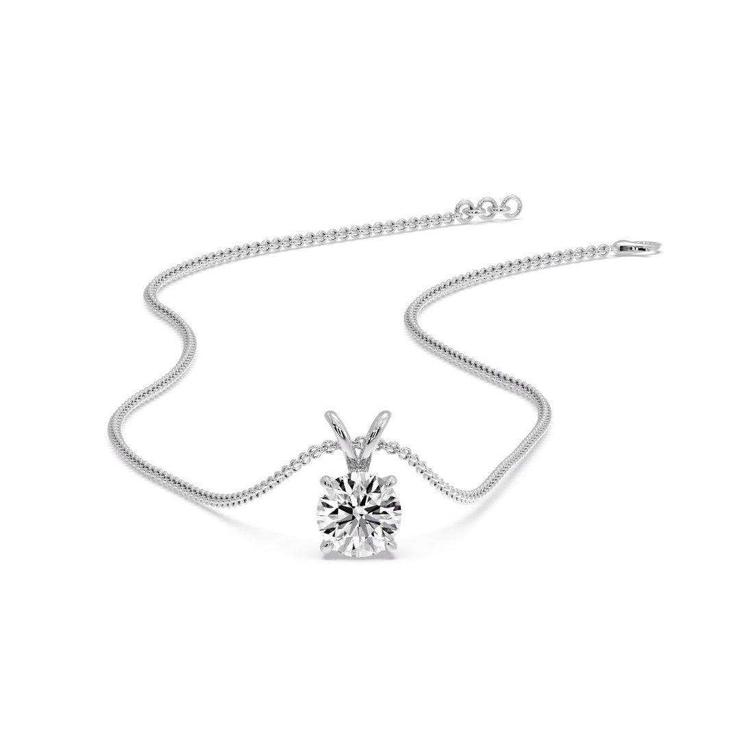 Round 4 Prong Solitaire Pendant