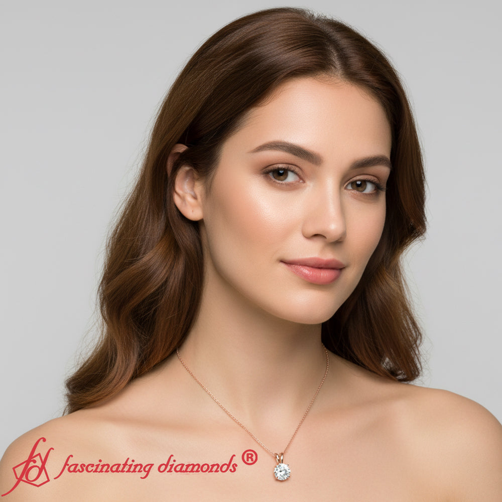 Round 4 Prong Solitaire Pendant