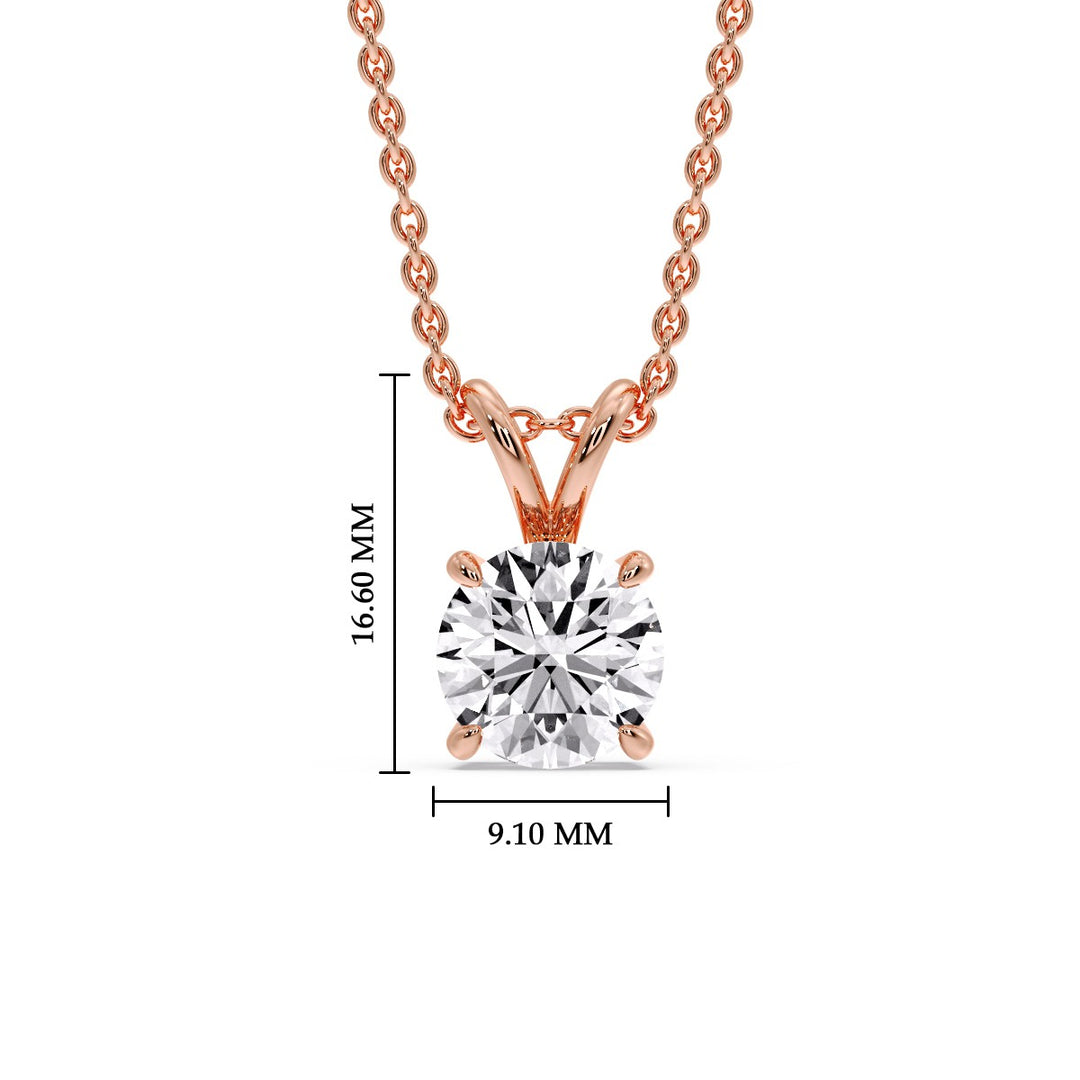Round 4 Prong Solitaire Pendant