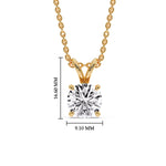 Load image into Gallery viewer, Round 4 Prong Solitaire Pendant
