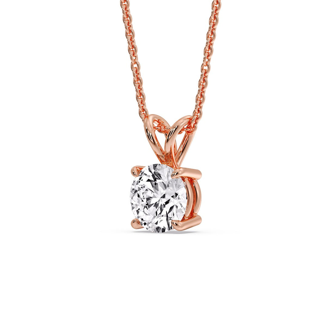 Round 4 Prong Solitaire Pendant