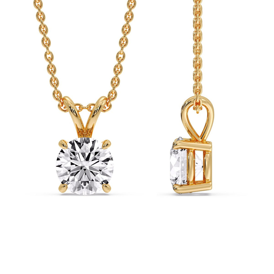 Round 4 Prong Solitaire Pendant