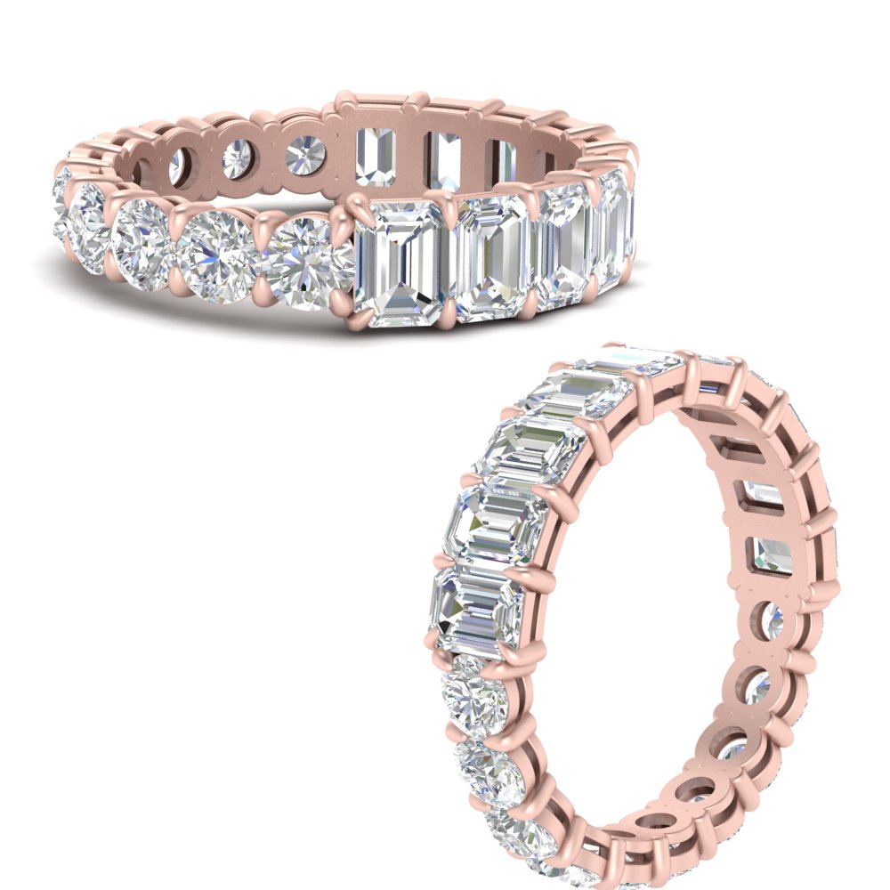 round-and-emerald-cut-eternity-wedding-band-in-rose-gold-FDEWB10777-NL-RG