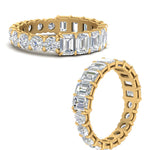 Load image into Gallery viewer, round-and-emerald-cut-eternity-wedding-band-in-yellow-gold-FDEWB10777-NL-YG