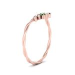 Load image into Gallery viewer, round-baguette-emerald-twisted-wedding-band-in-rose-gold-FD9703BGEMGR-NL-RG.jpg

