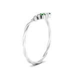 Load image into Gallery viewer, round-baguette-emerald-twisted-wedding-band-in-white-gold-FD9703BGEMGR-NL-WG.jpg
