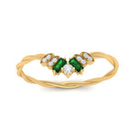 Load image into Gallery viewer, round-baguette-emerald-twisted-wedding-band-in-yellow-gold-FD9703BGEMGR-NL-YG.jpg
