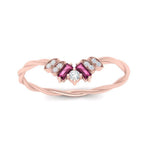Load image into Gallery viewer, round-baguette-pink-sapphire-twisted-wedding-band-in-rose-gold-FD9703BGSADRPI-NL-RG.jpg
