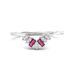 Load image into Gallery viewer, round-baguette-pink-sapphire-twisted-wedding-band-in-white-gold-FD9703BGSADRPI-NL-WG.jpg
