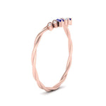 Load image into Gallery viewer, round-baguette-sapphire-twisted-wedding-band-in-rose-gold-FD9703BGSABL-NL-RG.jpg
