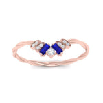 Load image into Gallery viewer, round-baguette-sapphire-twisted-wedding-band-in-rose-gold-FD9703BGSABL-NL-RG.jpg
