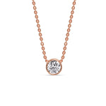 Load image into Gallery viewer, Round Bezel 0.75 Carat Solitaire Pendant